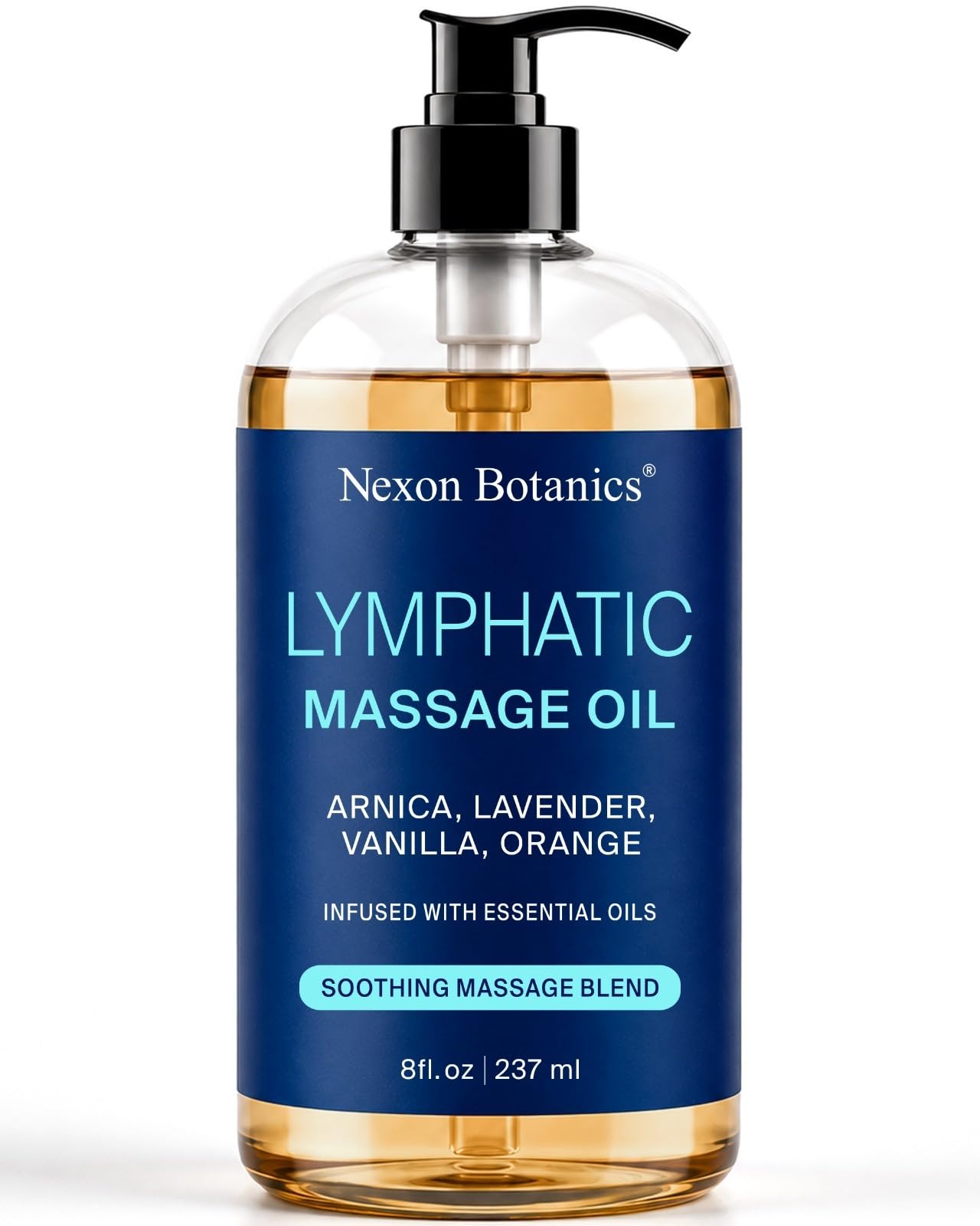 Lymphatic Massage Oil for Massage Therapy & Gua Sha with Arnica 8 fl oz 8 Fl Oz (Pack of 1) Arnica Lavender