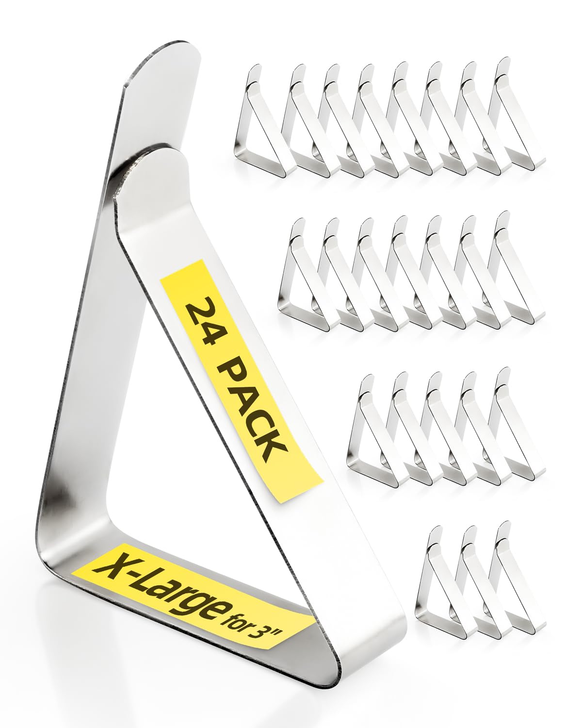 Photo 1 of Shelvestar Tablecloth Clips, Silver, 24 Pack