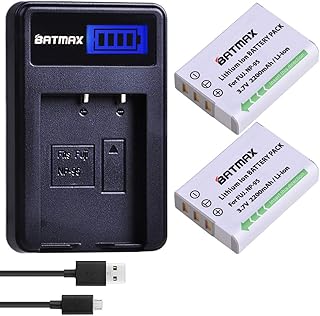 2 Packs NP-95 NP 95 Rechargeable Li-Ion Batteries + LCD USB Charger for Fujifilm NP-95 Battery,Fuji X-100,FinePix F30,FinePix Real 3D W1,X100S,X-S1 Digital Cameras