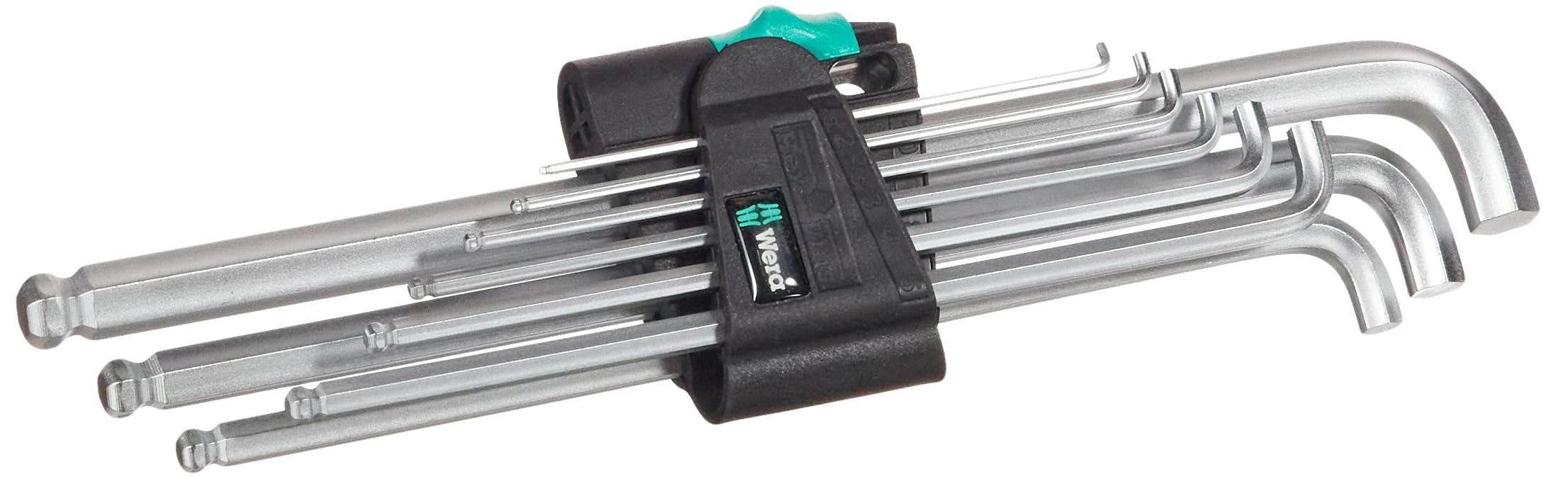 Wera 950 PKLS/9 SM SB L Anahtar Seti, Metrik, Krom Kaplama, 9 Parça, 05073594001