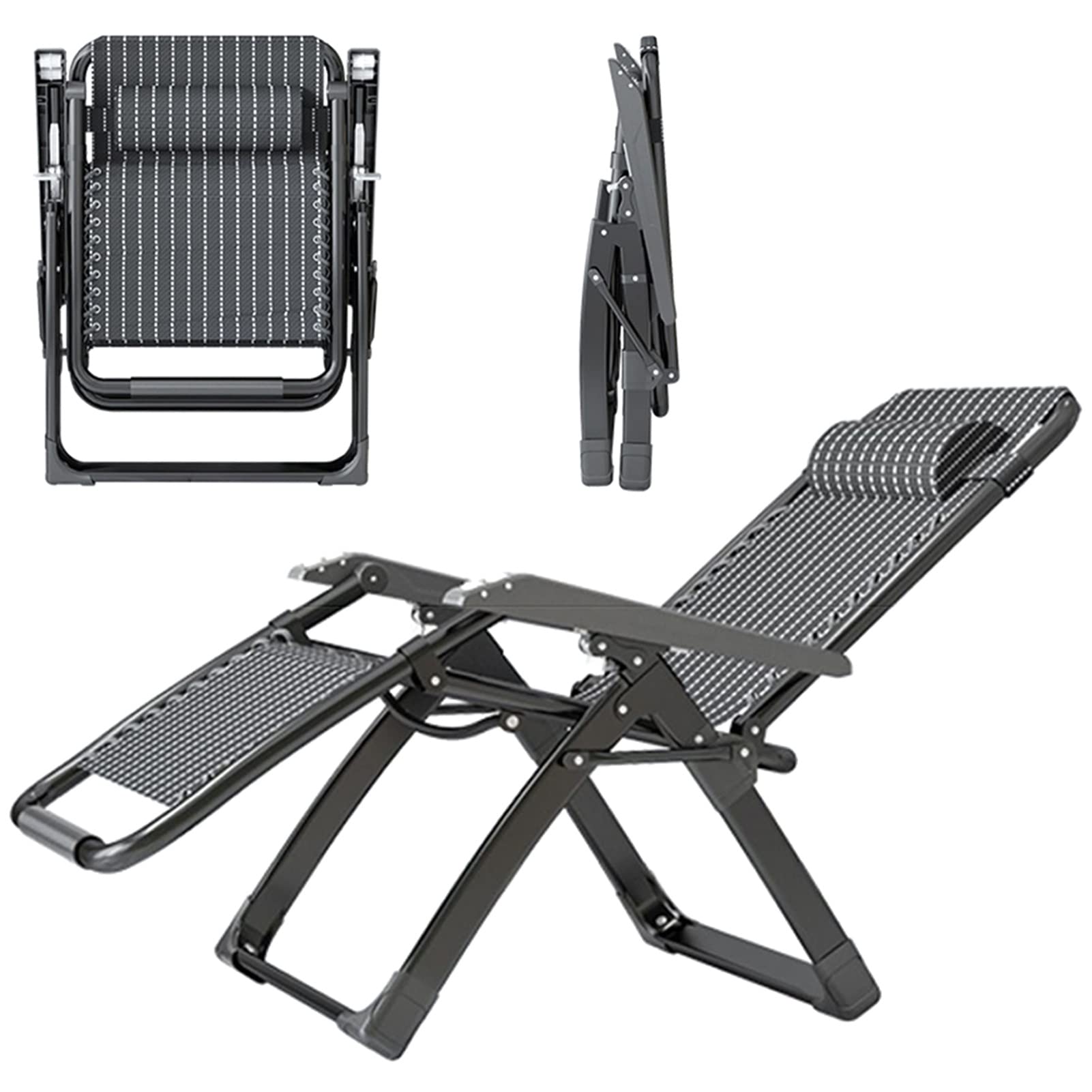 Fauteuil zero gravity inclinable d'extérieur rembourré 200kg
