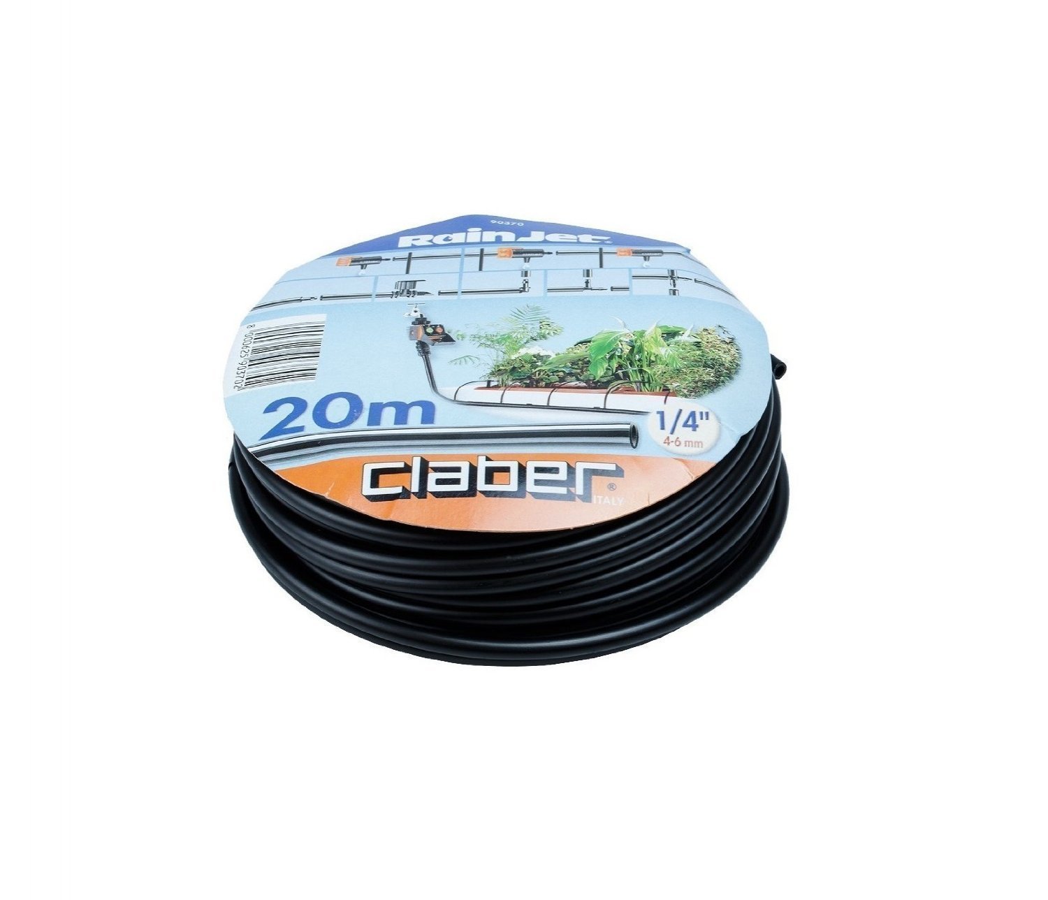 CLABER 90370 TUBO CAPILLARE 1/4 (4-6mm) 20 m IRRIGAZIONE A GOCCIA DEL GIARDINO