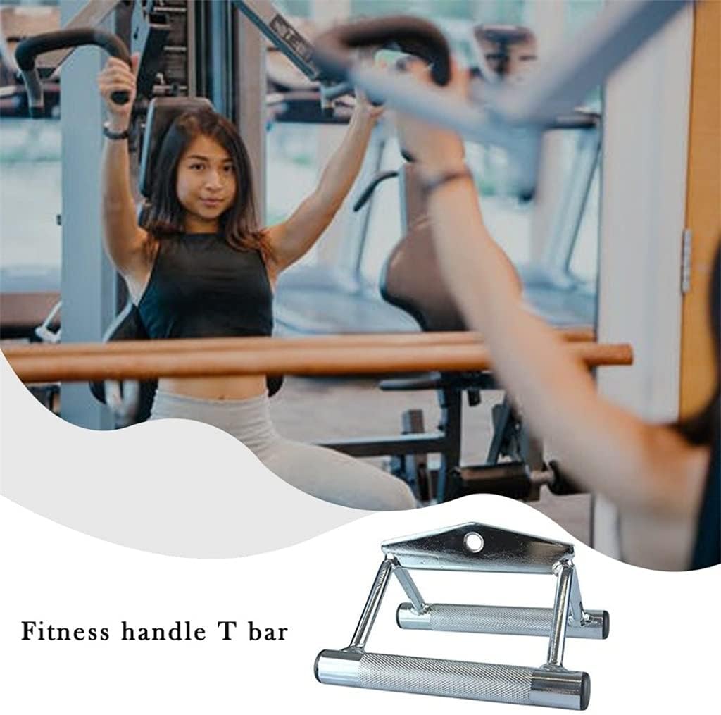 Pull Down Rope Pully Cable Machine Attachment Triceps Fitness T-Bar Handle Grip Equipment