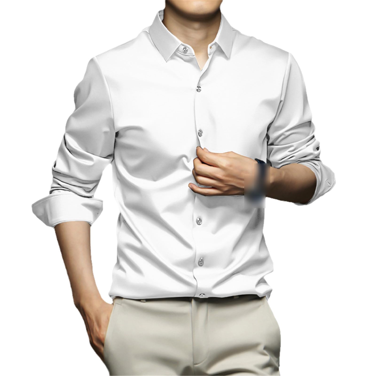 Camisas De Seda Para Hombre Camisa Polo De Seda De Hielo Para