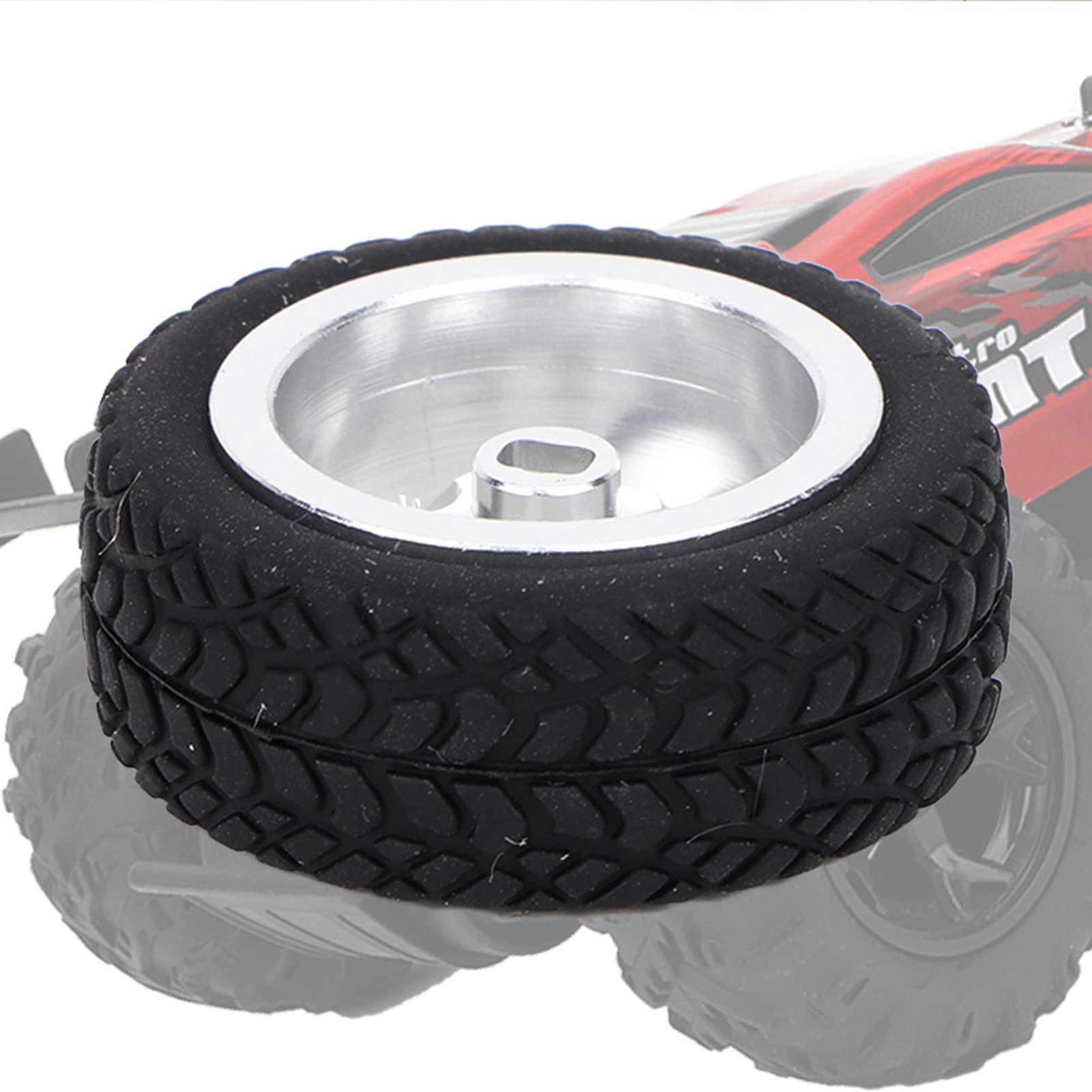 Pneus de Voiture RC 4 Pièces, Pneus à Adhérence Efficace, Moyeu de Roue en Aluminium, Longue Durée de Vie, Amélioration de la stabilité, Installation Facile pour WLtoys 1/28 RC