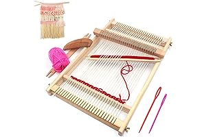 Weaving Loom Kit, DIY Hand-Knitting Weaving Machine with Loom Stick Bar