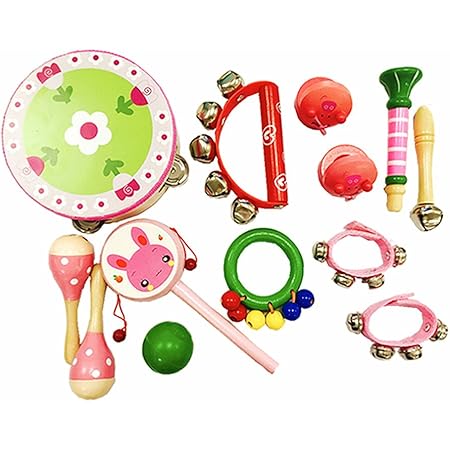 Maracas Di Legno Per Bambini - 3 Pezzi, Con Campanelle, Strumento Musicale Educativo, Regalo Perfetto - Foto 5