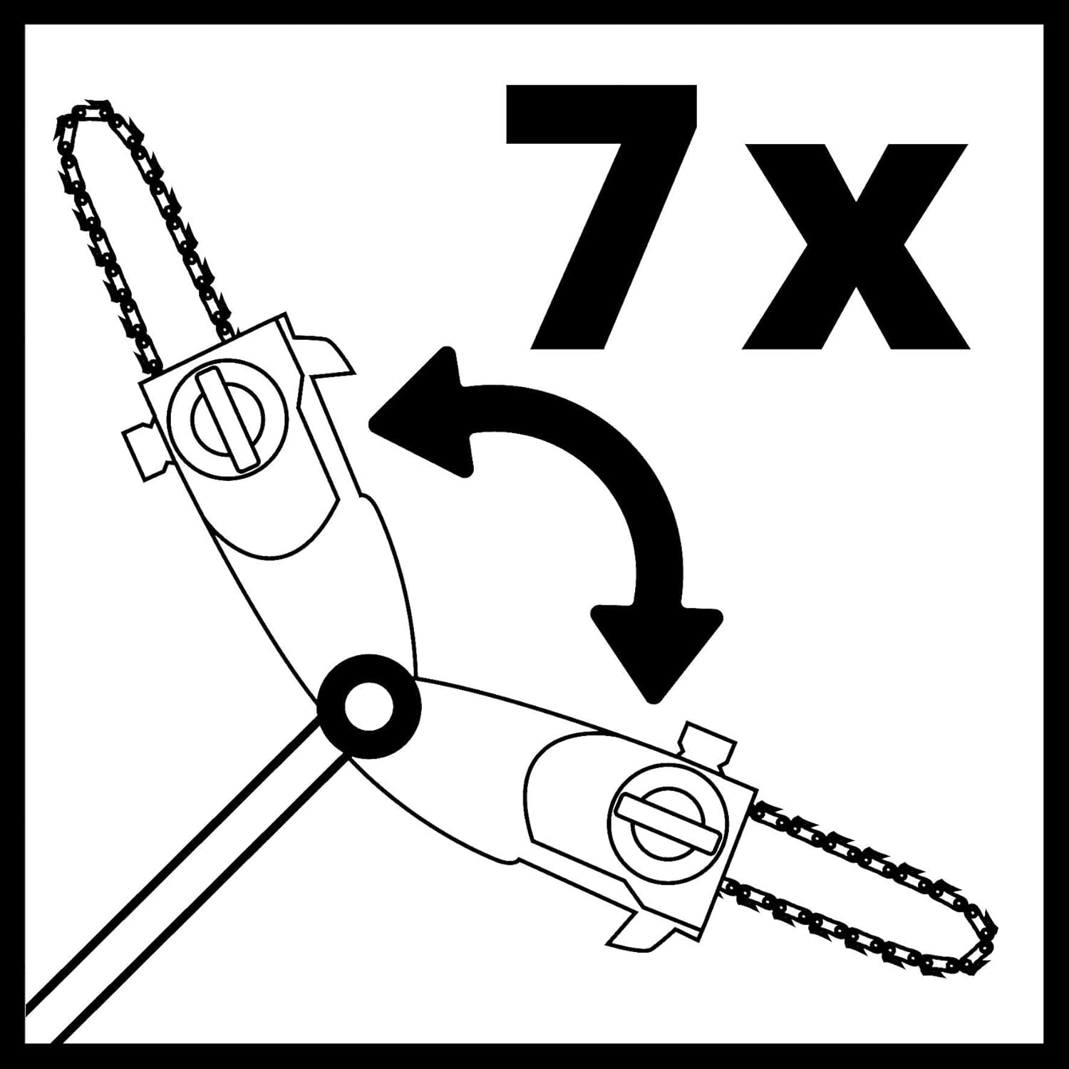 Original Einhell Hochentaster-Aufsatz (Hoch-Heckenscheren-Zubehör, passend für Akku-Teleskop-Heckenschere GE-HH 18/45 Li T, 17 cm Schnittlänge, autom. Kettenschmierung)