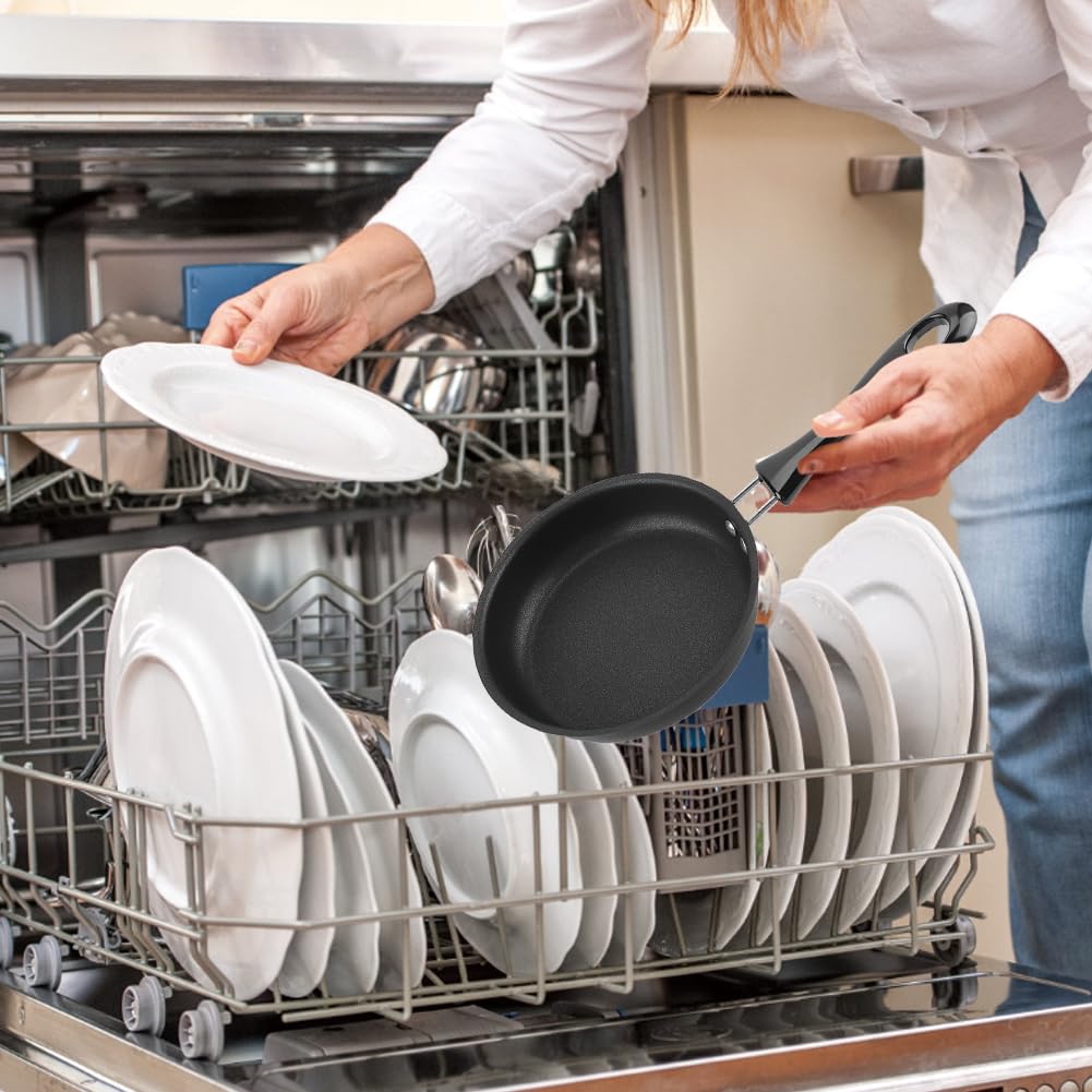 Mini sartén, sartén antiadherente para servir huevos, tortilla redonda, sartén individual, anti calor, goma larga, pequeñas sartenes pequeñas, utensilios de cocina para el hogar, utensilios de 5