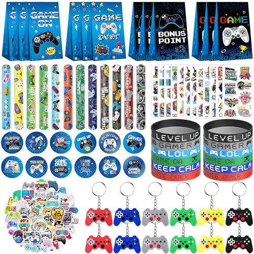 Porte-clés jeux vidéo et badges autocollants pour récompenses de classe