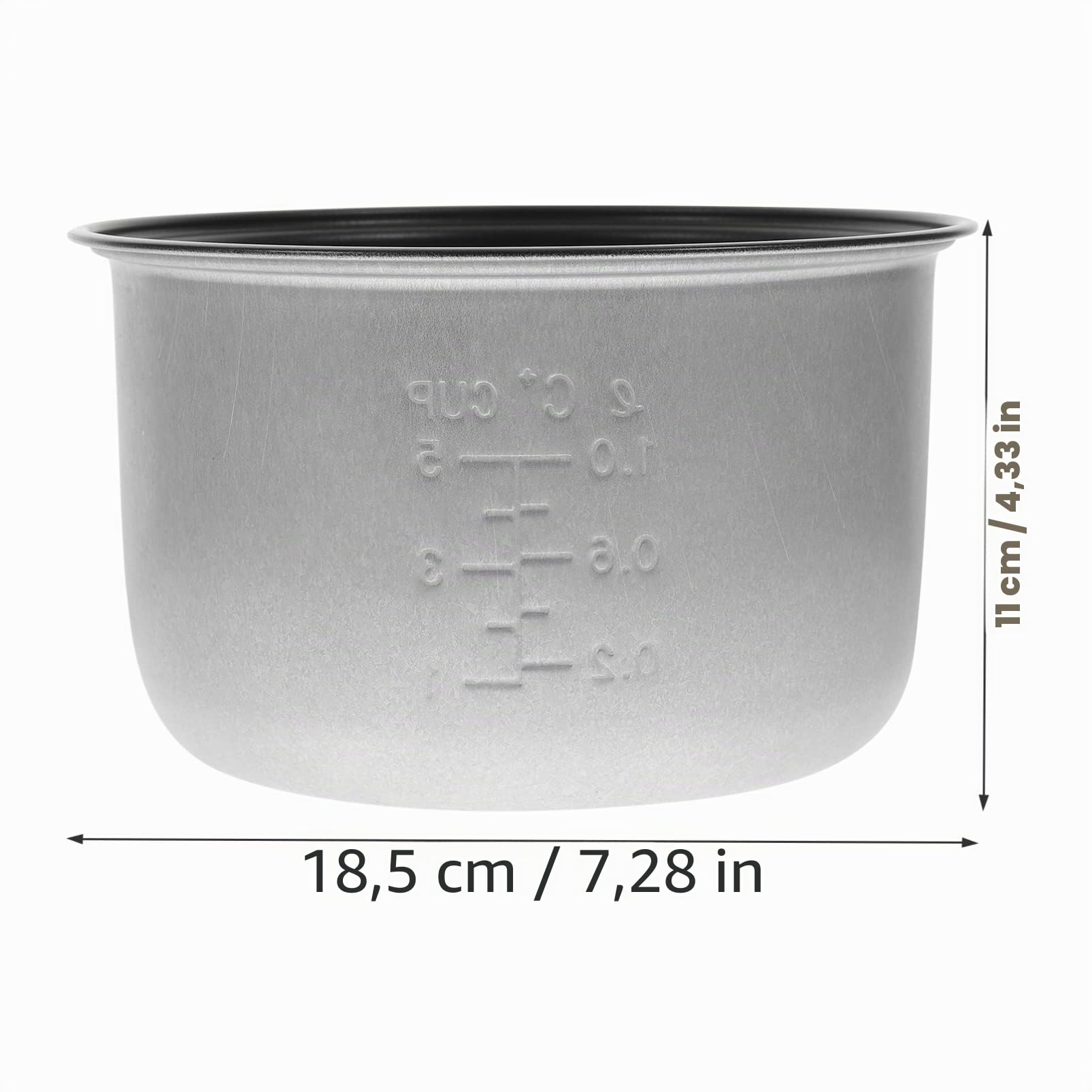 YARNOW Remplacement de Pot Intérieur de Cuiseur à Riz Pot de Riz Antiadhésif en Alliage de Pot de Cuiseur à Riz pour La Cuisine à Domicile