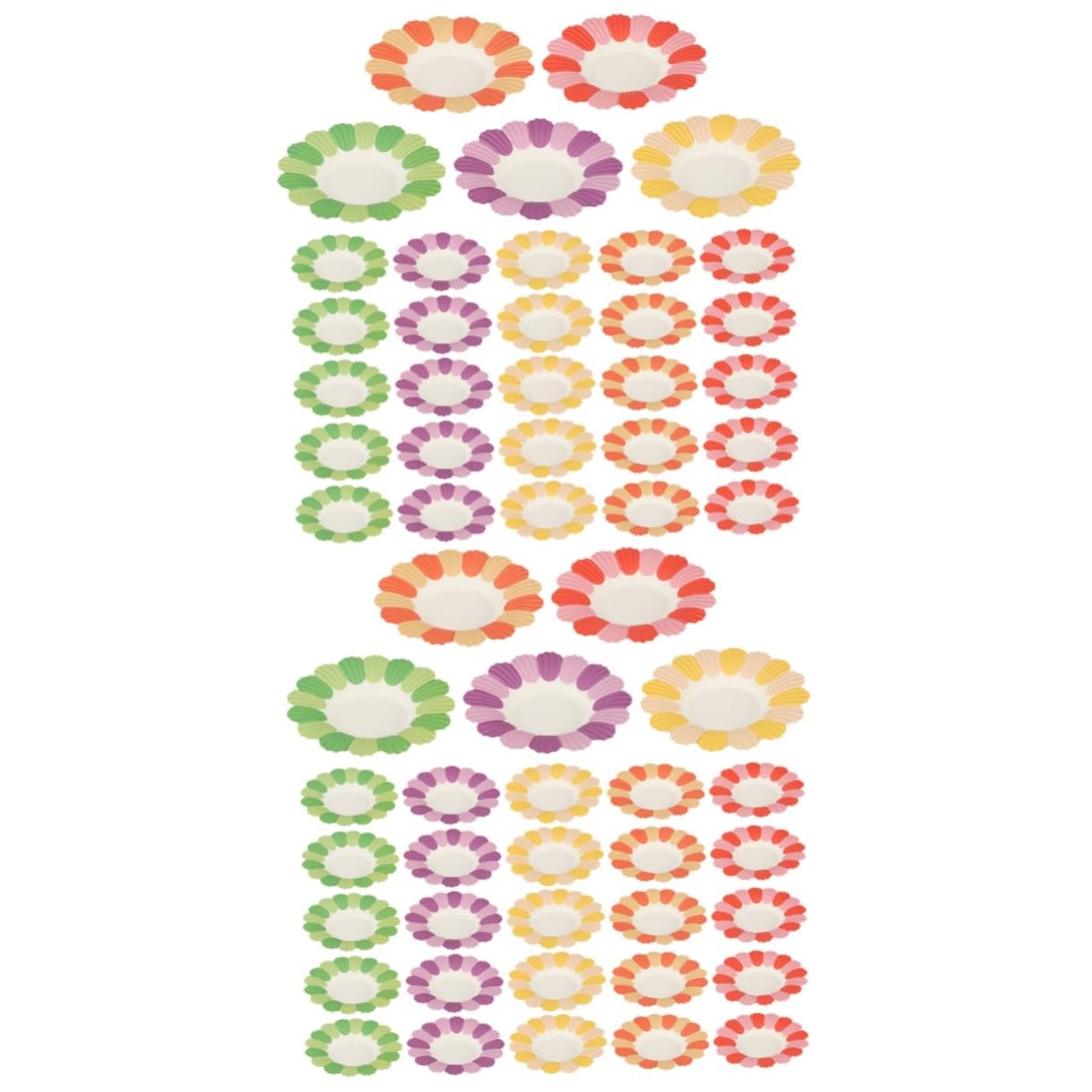 Assiettes en papier festives Mikikit : lot de 200 plateaux décoratifs pour buffet