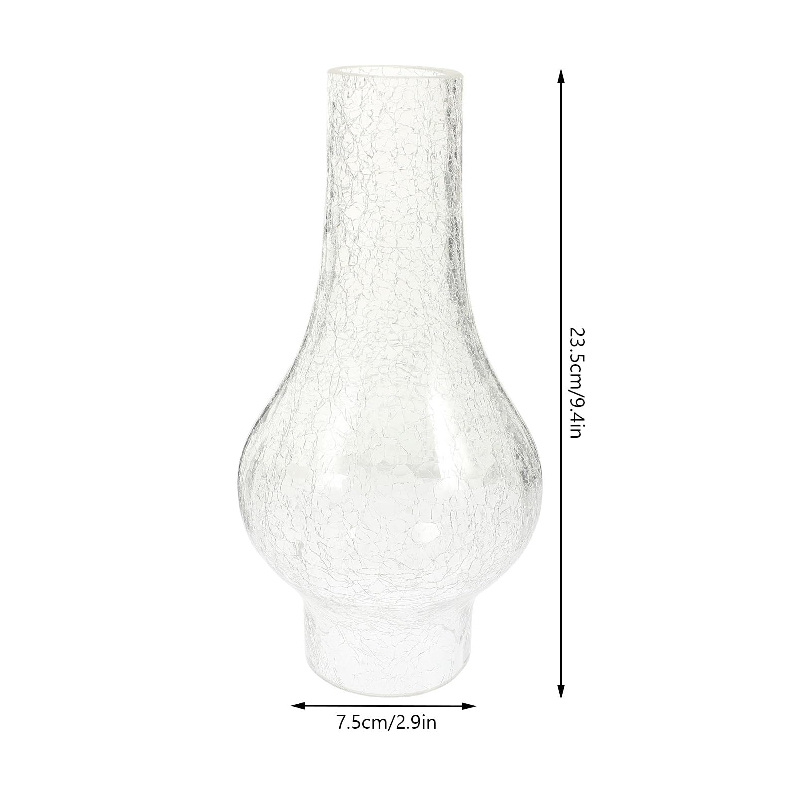 GANAZONO Lámpara de aceite para chimenea de queroseno, pantalla de cristal de repuesto para lámpara de aceite vintage, cubierta de lámpara resistente al viento (transparente)