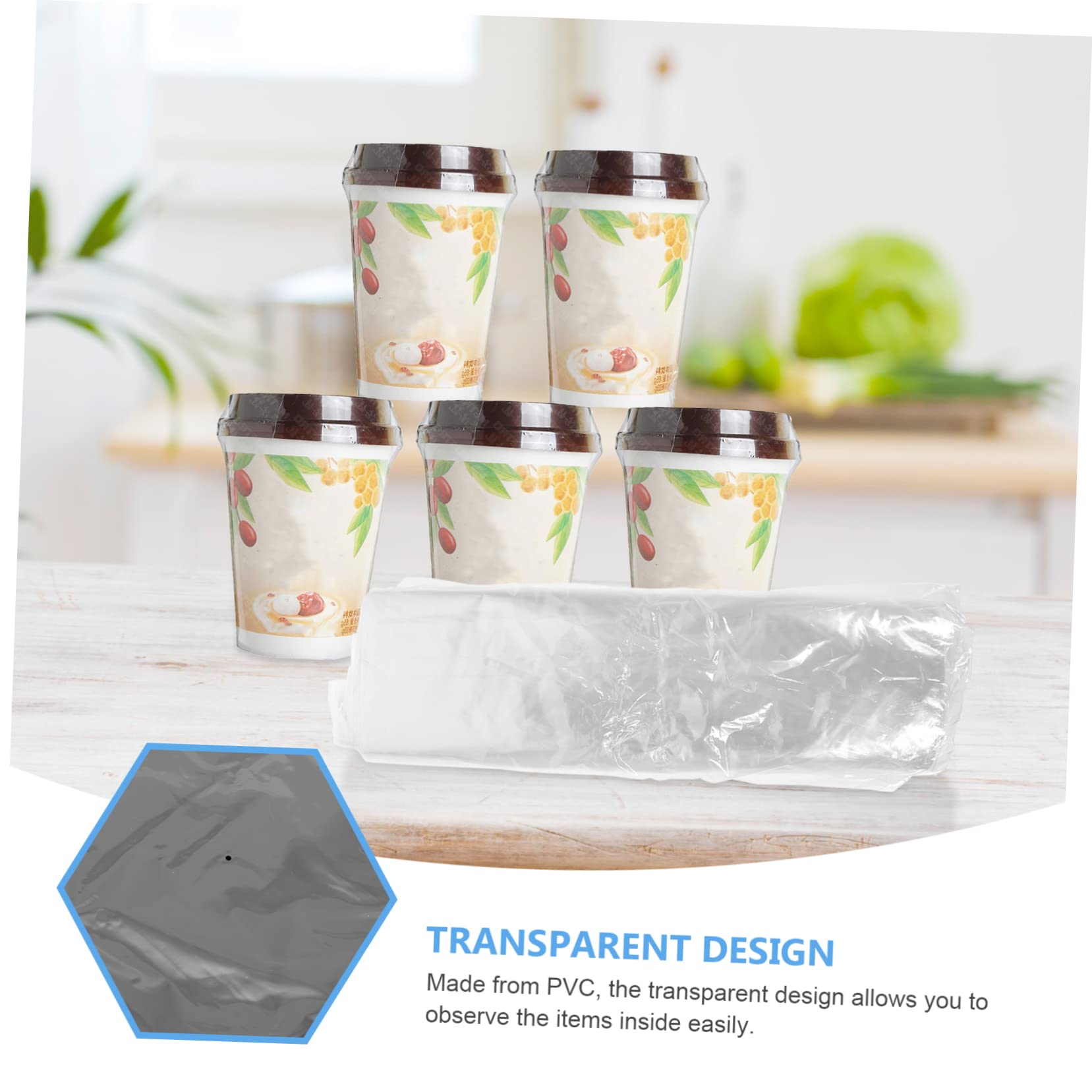 MUCKLILY 100pcs Heat Shrink Wrap Bags PVC Material for Sturdy Bottle Shoe Packaging