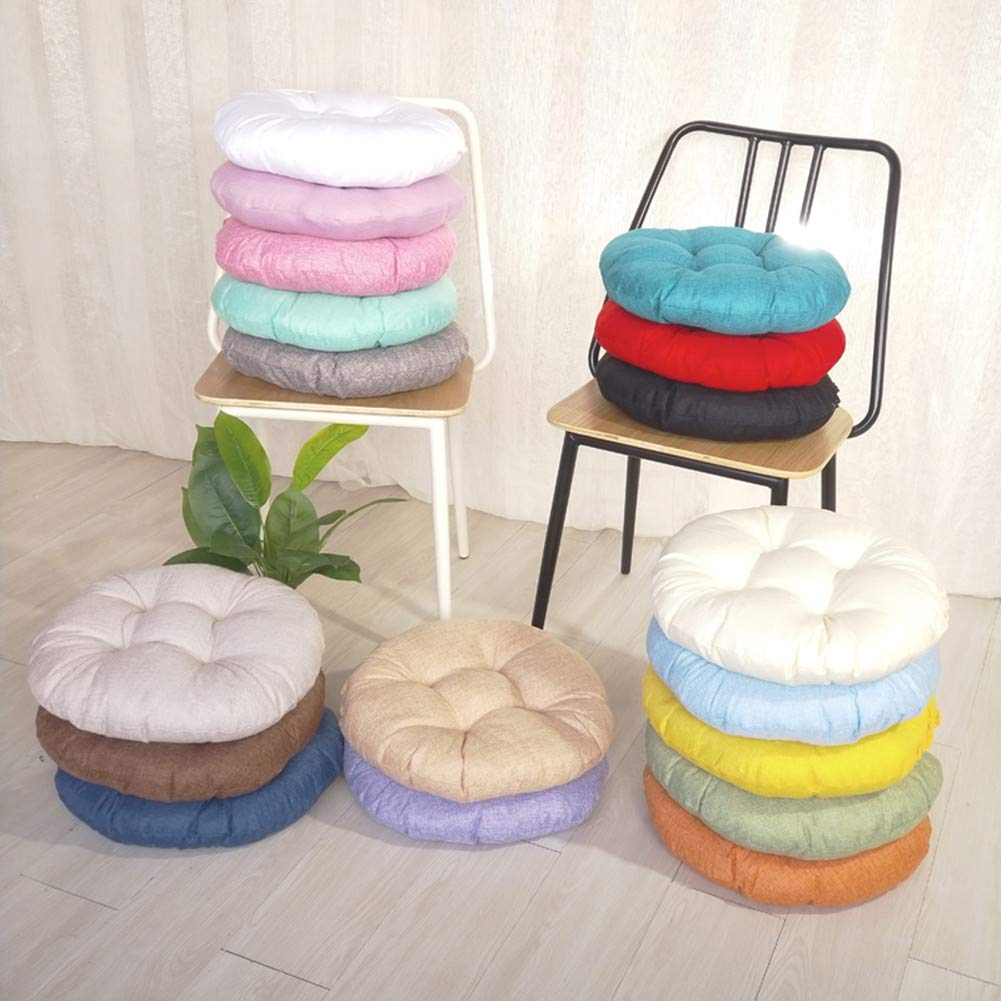 FANSU Lin Tatami Coussins De Chaise Ronds, Couleur Unie