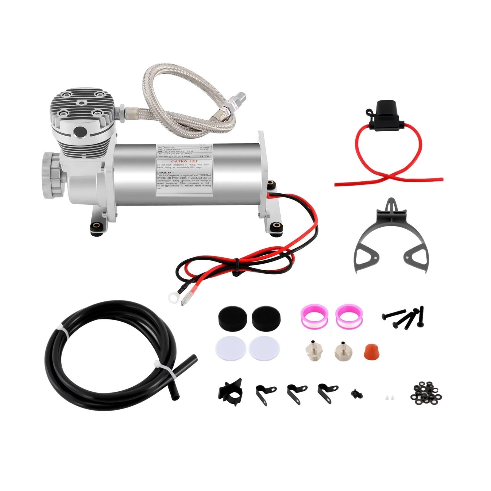 Kompresor powietrza 12 V, przenośna pompa powietrza 200 PSI do opon samochodowych, zawieszenia pneumatycznego i pojazdów terenowych