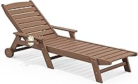 Vista 10 de SERWALL Juego de 2 Sillas Tumbonas para Patio, 78'' de Largo, 5 Posiciones Ajustables, HDPE, Tumbona para Exteriores para Piscina, Silla de Salón