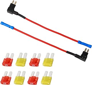 Micro2 Blade Fuse Holder Fuse with 10A, 20A Fuse - Tap 12V Car Add-a-Circuit Fuse TAP Adapter with Micro2 Blade Fuse （2 Sets）