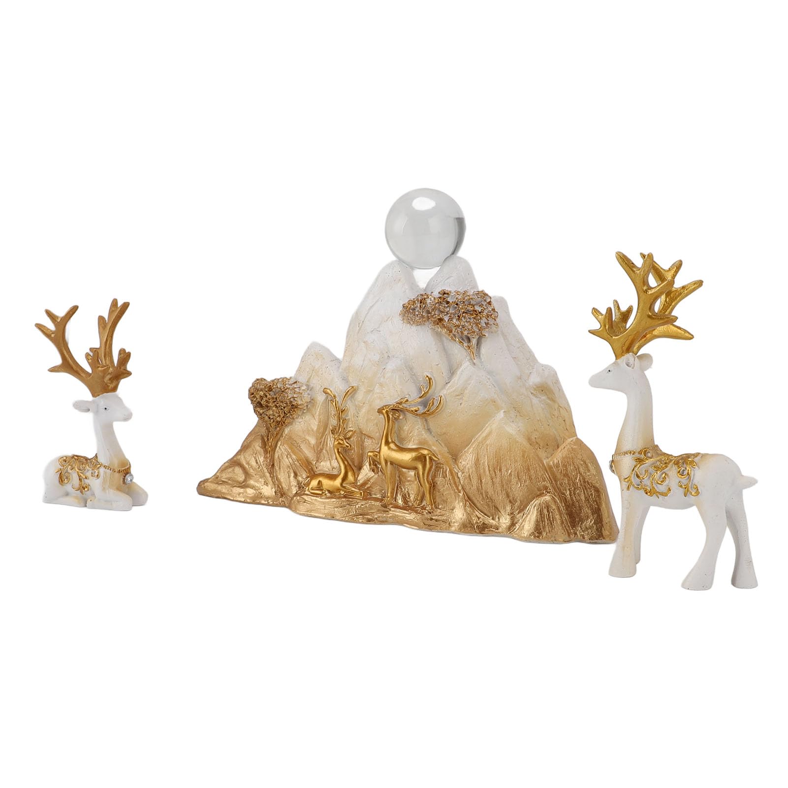 Décor détaillé de cerf porte-bonheur pour une atmosphère zen dans le salon