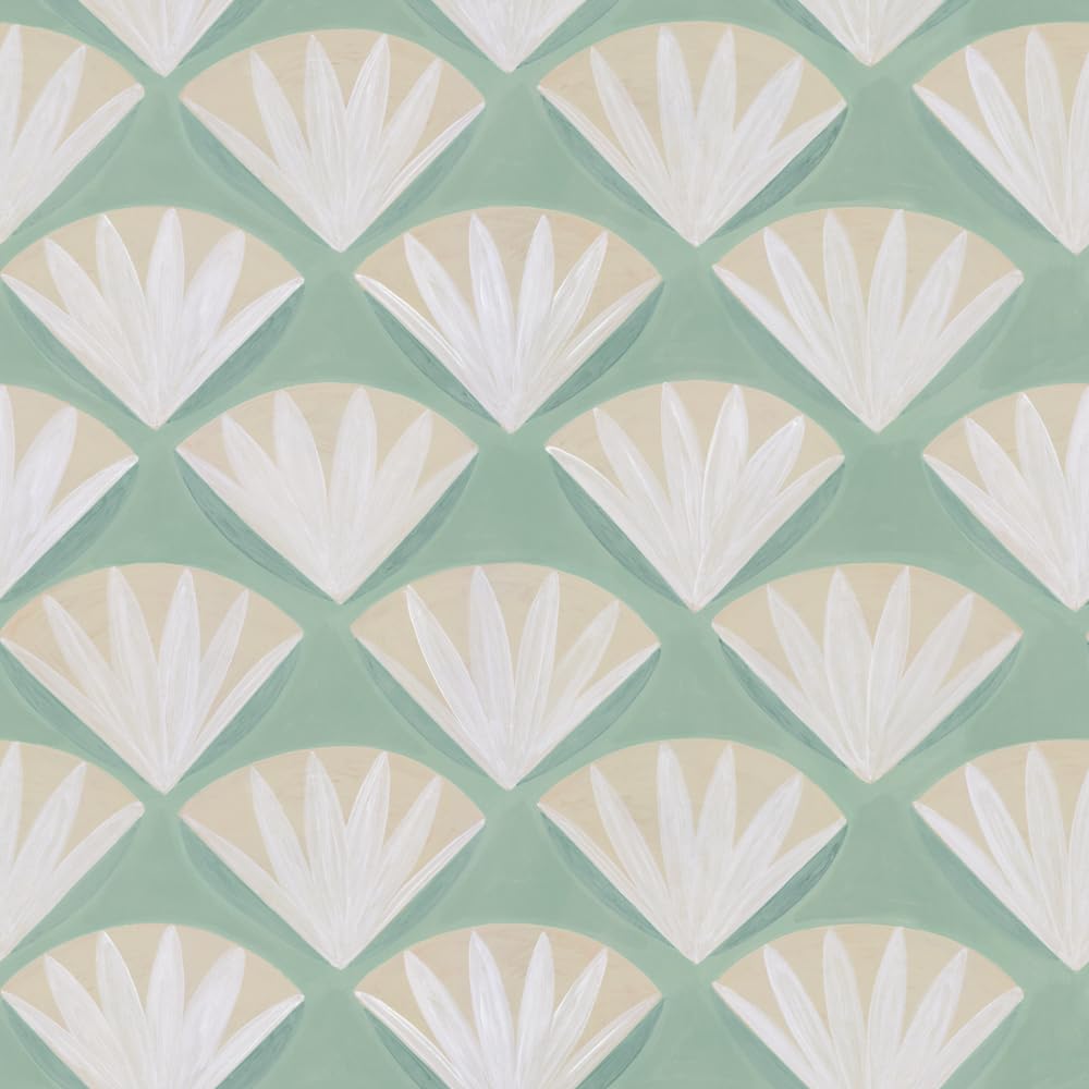 Papier peint amovible haut de gamme Tempaper fabriqué aux États-Unis style Deco Shell
