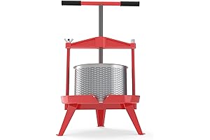 ejwox 2.38 Gallon Heavy-duty Cross-beam Stainless Steel Fruit and Wine Press