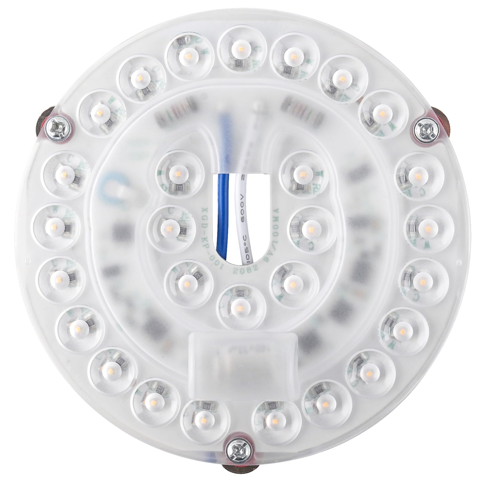 Kit de actualización de luz LED de ventilador de techo de 3.94 pulgadas, 18 W, panel de repuesto de luz de techo PCB 3000K 2200LM 120V CRI90 ETL (1 paquete blanco cálido 3000K)