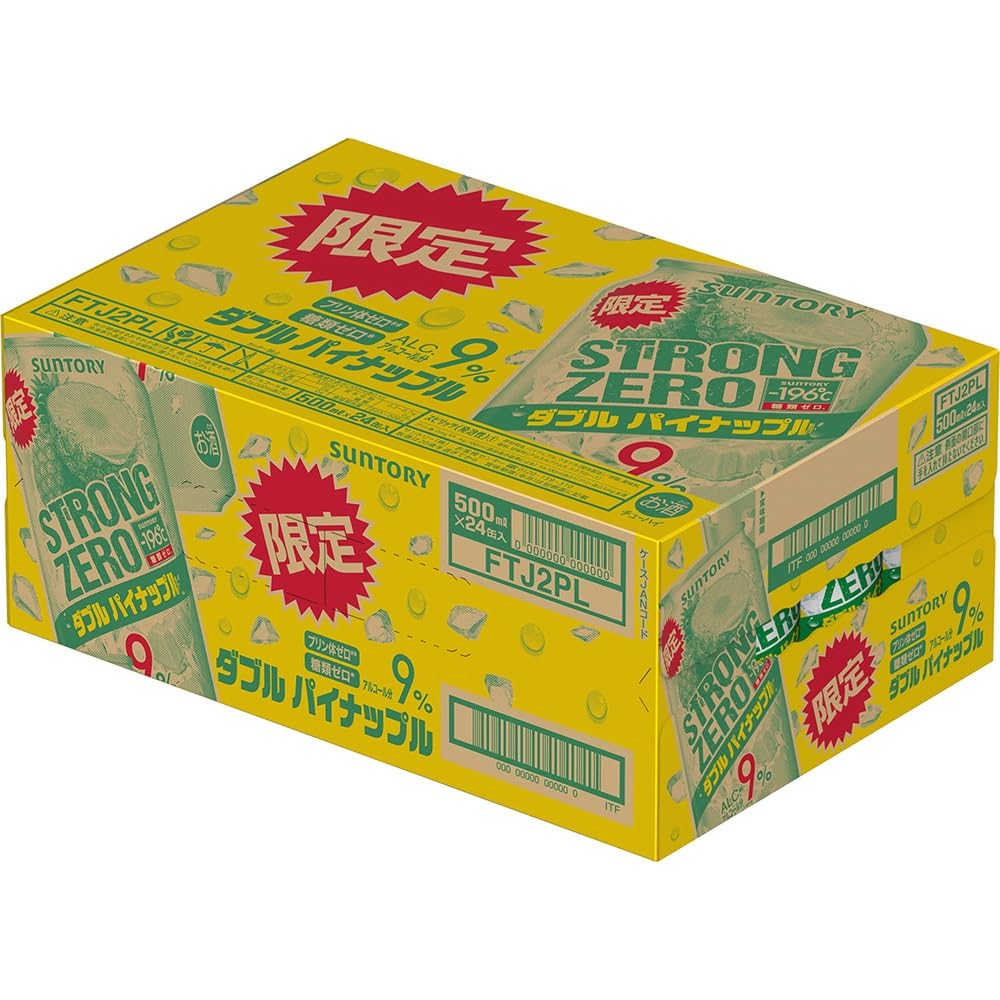 Amazon.co.jp: Suntory - 196°C Strong Zero Double Pineapple, Chuhi
