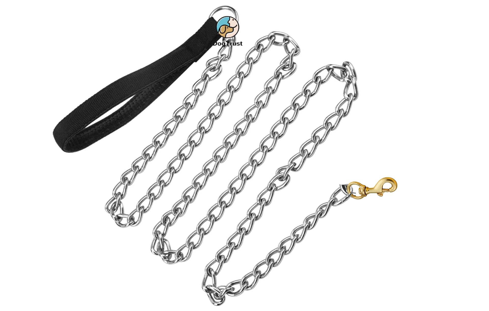 Dog Trust Heavy Duty Dog Leash,Metal Dog Leash Dog Chain with Padded Handle for Large & Medium Size Dogs (6 ft. x 3.0 mm (25-120 lbs.)) (B0CCS4XQNR) Amazon Price History, Amazon Price Tracker