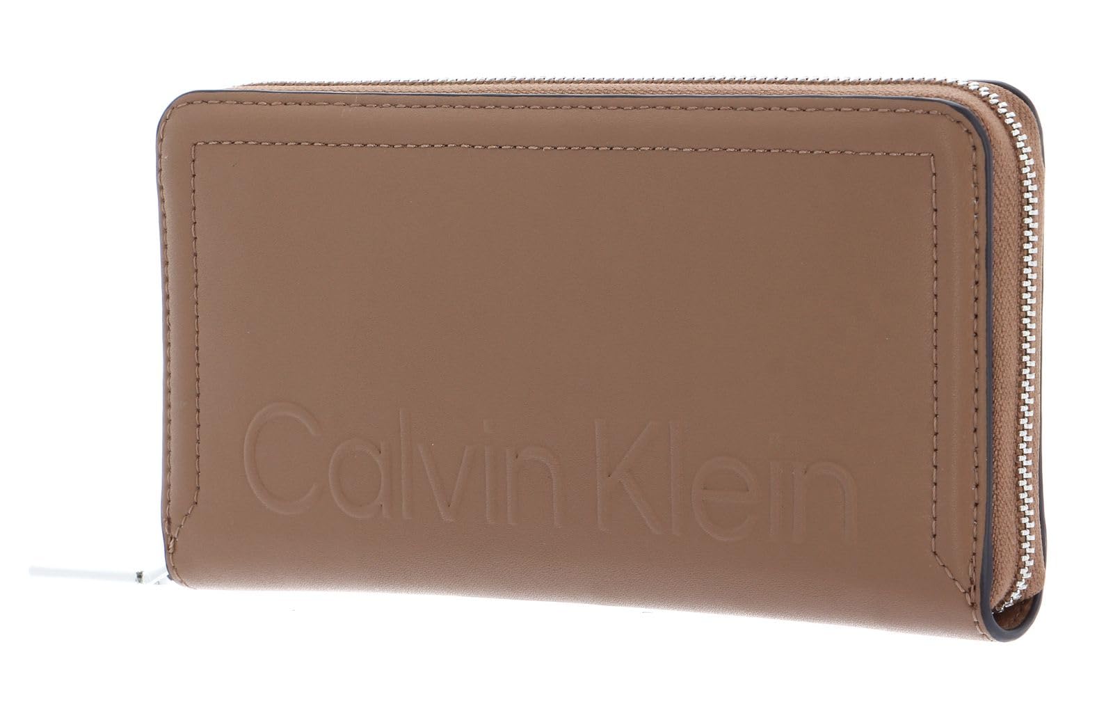 Calvin Klein Minimal Hardware Zip Around Wallet L Safari Canvas