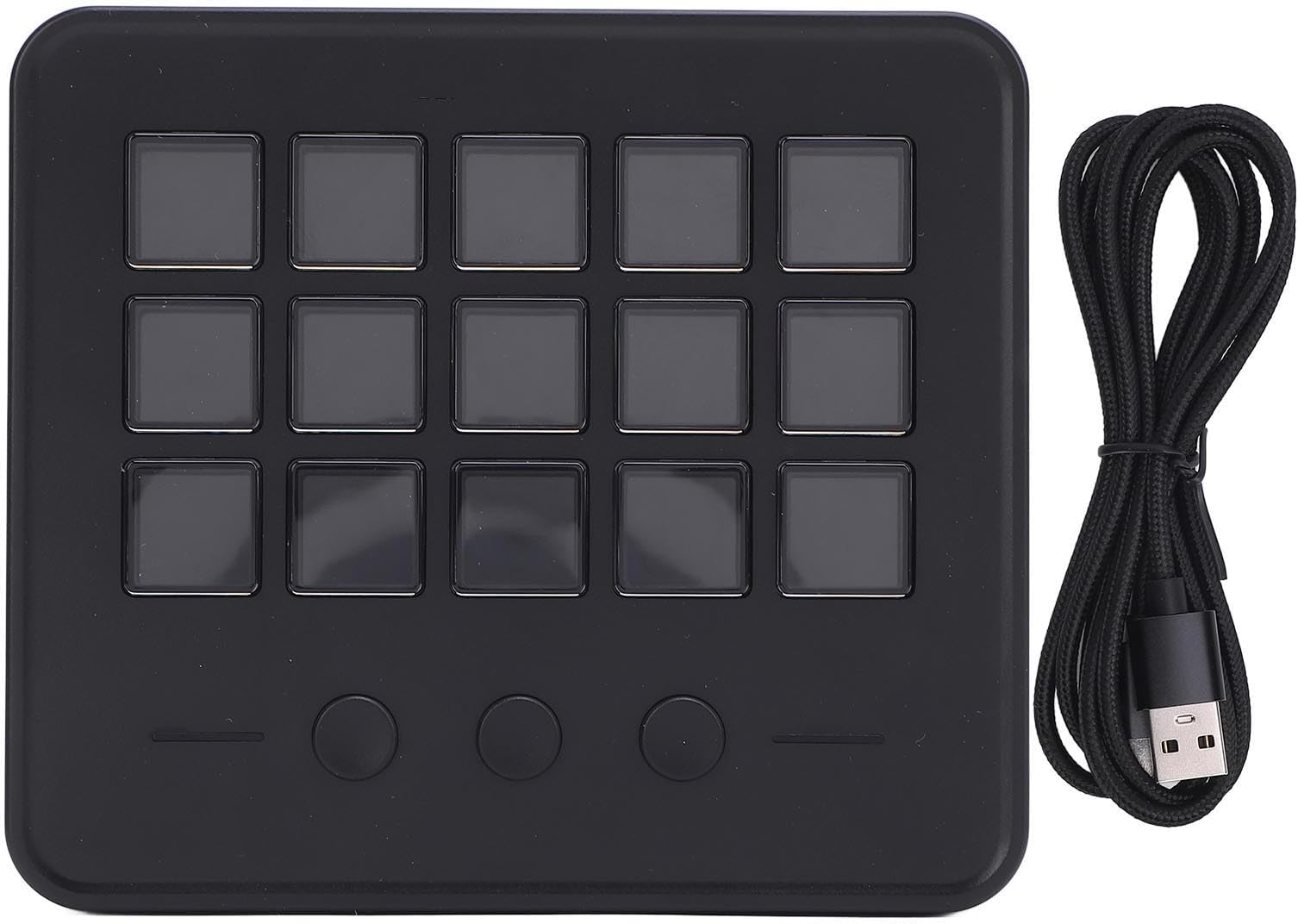 Stream Controller, 15 Customizable LCD Keys Macro Keypad with Powerful Plugins, for OBS PC Discord Spotify Film Editing Music Production