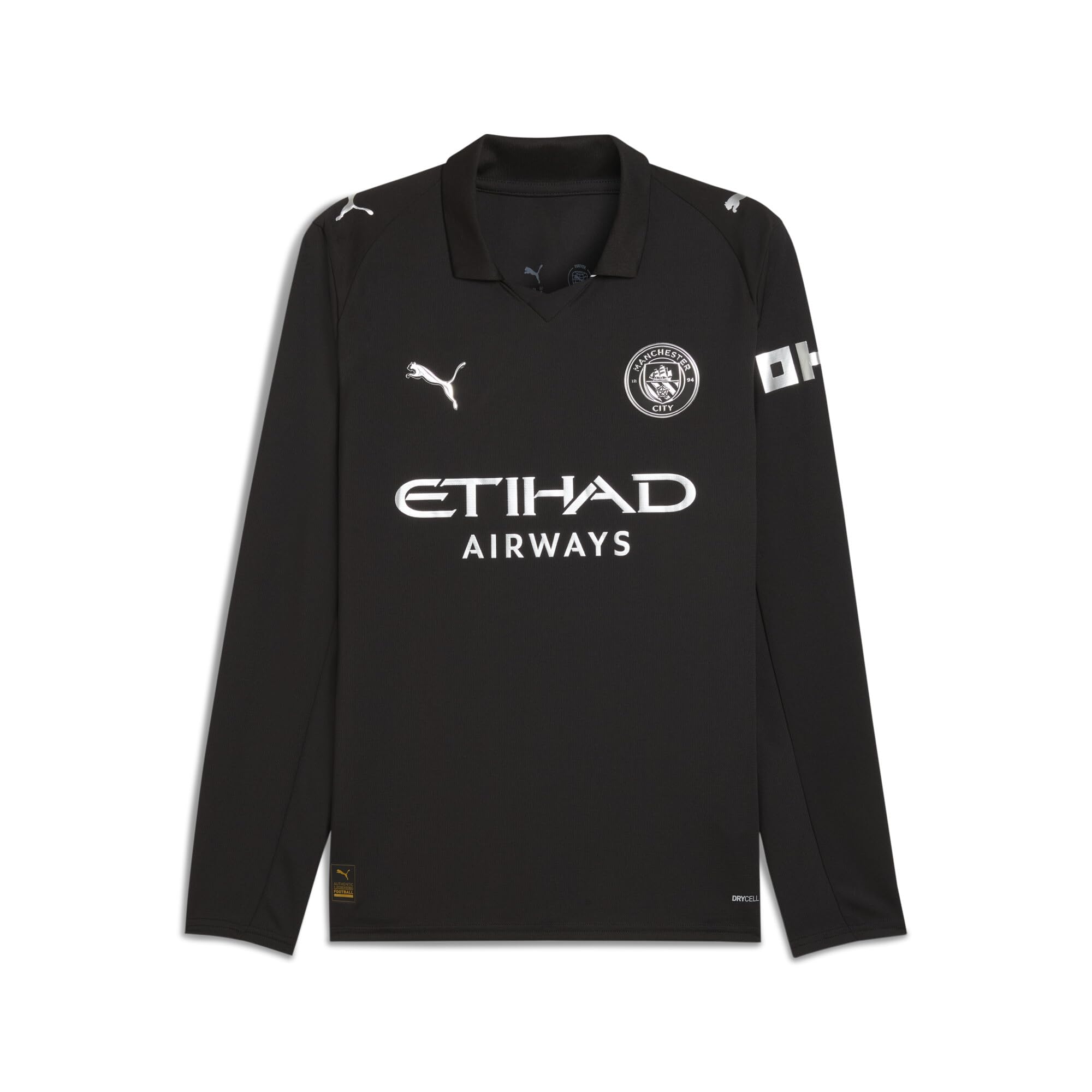 Puma Manchester City FC Men's Away Jersey Longsleeve 25/26, Black (Black), XL