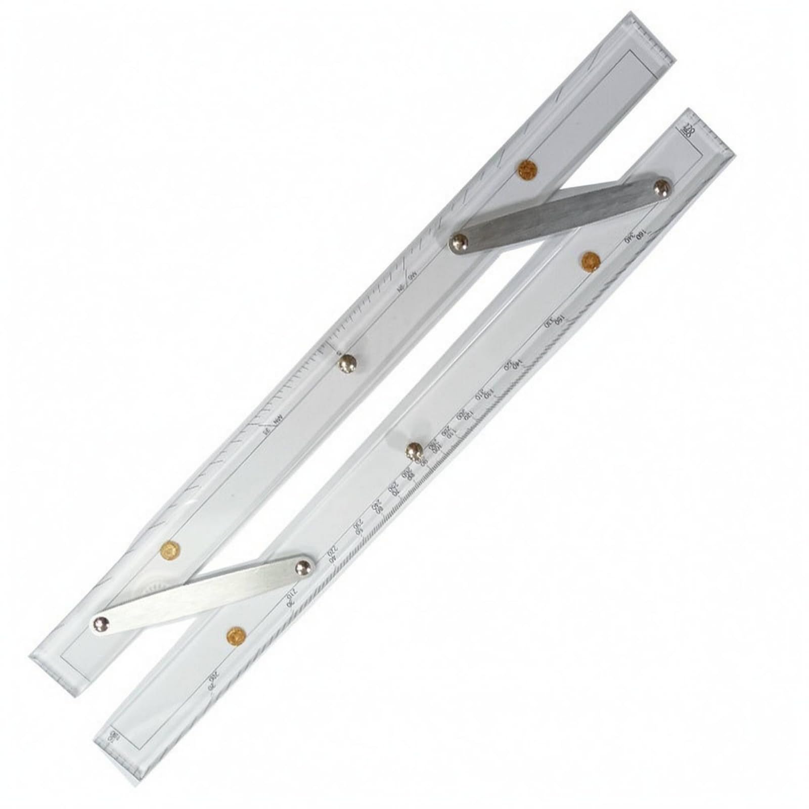 Règle de Navigation Parallèle pour Cartes Marines avec Bras en Laiton Corps en Acrylique Transparent Lecture Facile Adaptée à la Planification Dessin, 60 CM, Marque KOWEN