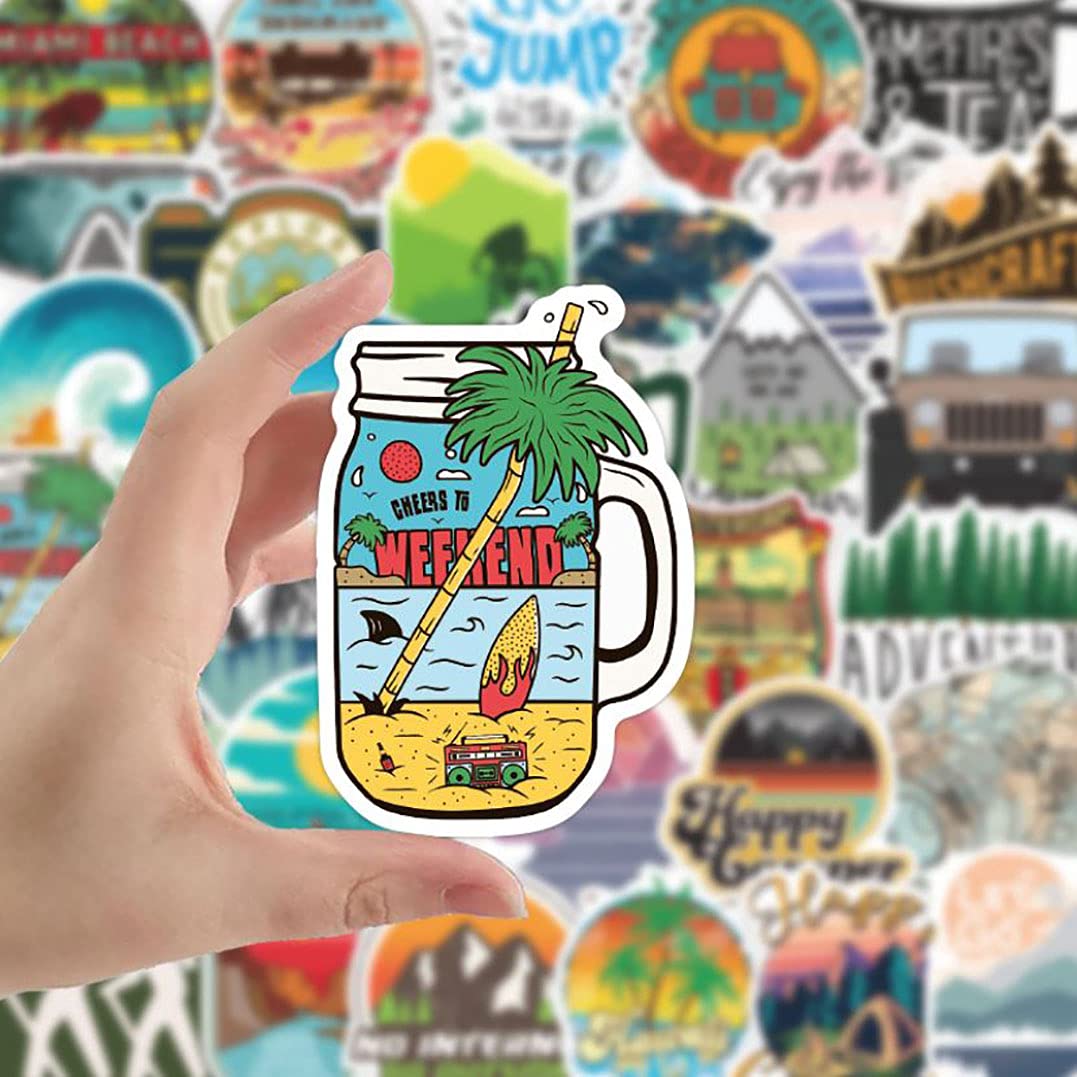 Hiking Camping Stickers 250+ Outdoor Adventure Camping Stickers ...