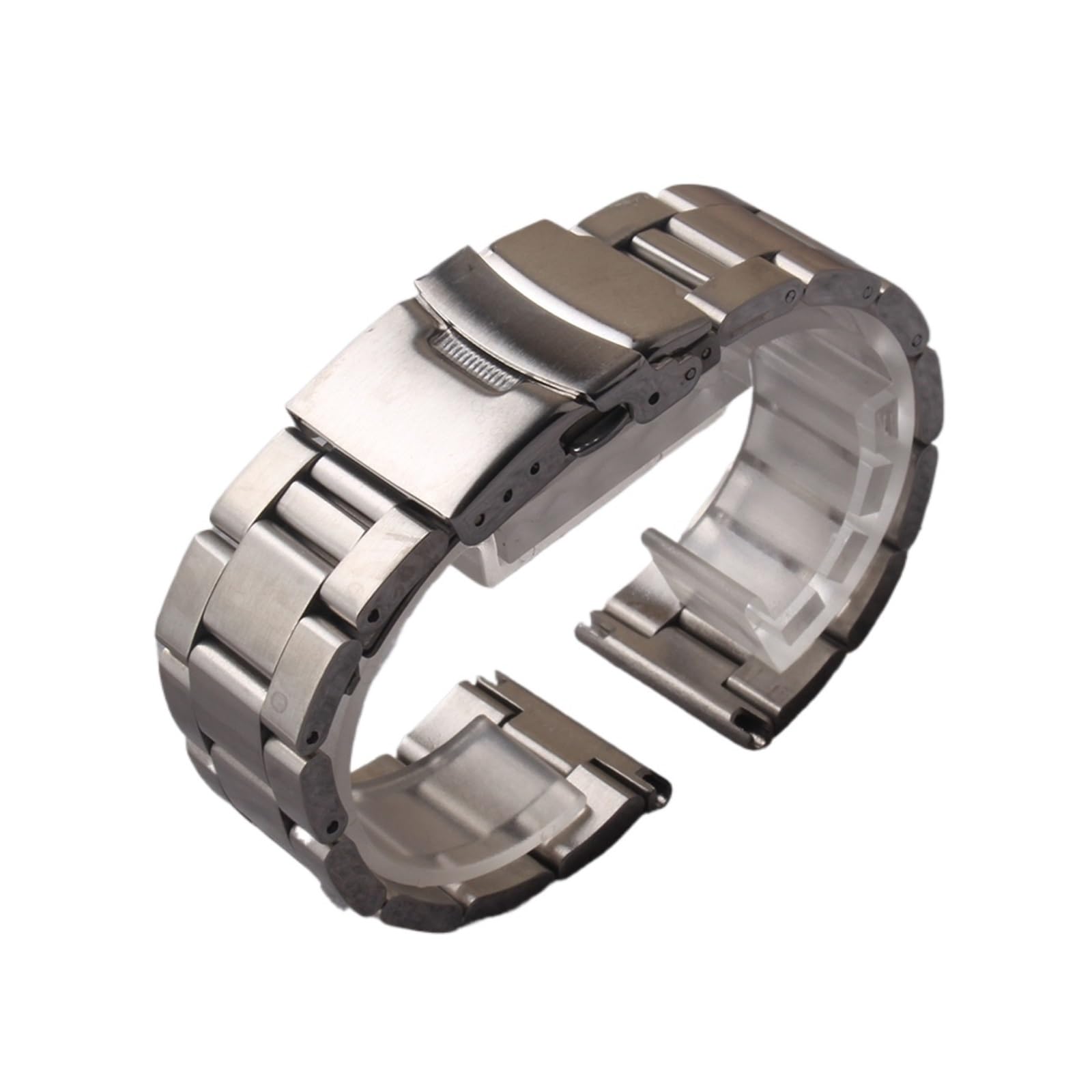 INEOUT Bracelets De Montre Bracelet De Montre En Acier Inoxydable 20mm 22mm 24mm Liens Solides Extrémités Droites Avec Fermoir De Sécurité Bracelet Boucle Ceinture Bracelet Mat