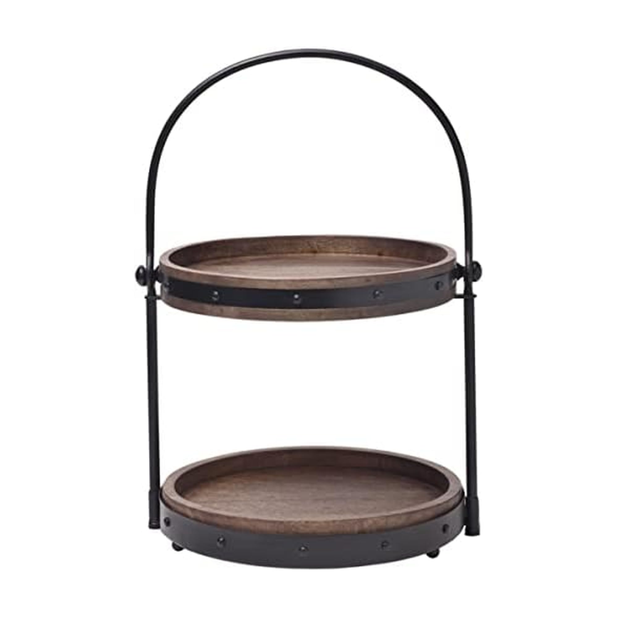 Amazon.com | Mikasa Mango Wood & Iron Multi-Function 2-Tier Server