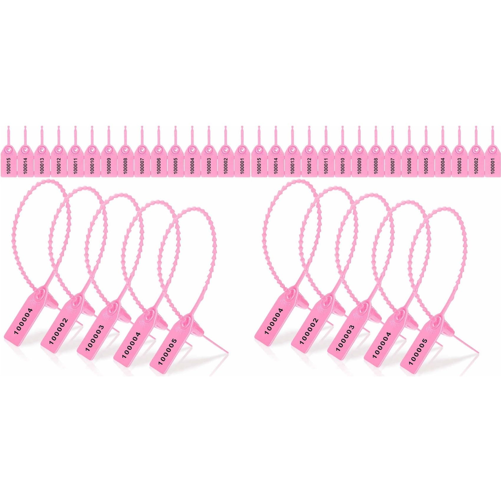 Sigilli Antimanomissione nel Plastica da 2000 Pezzi Etichette per Estintori Etichette di Sicurezza Sigilli di Sicurezza Fascette Numerate Etichette Rosa