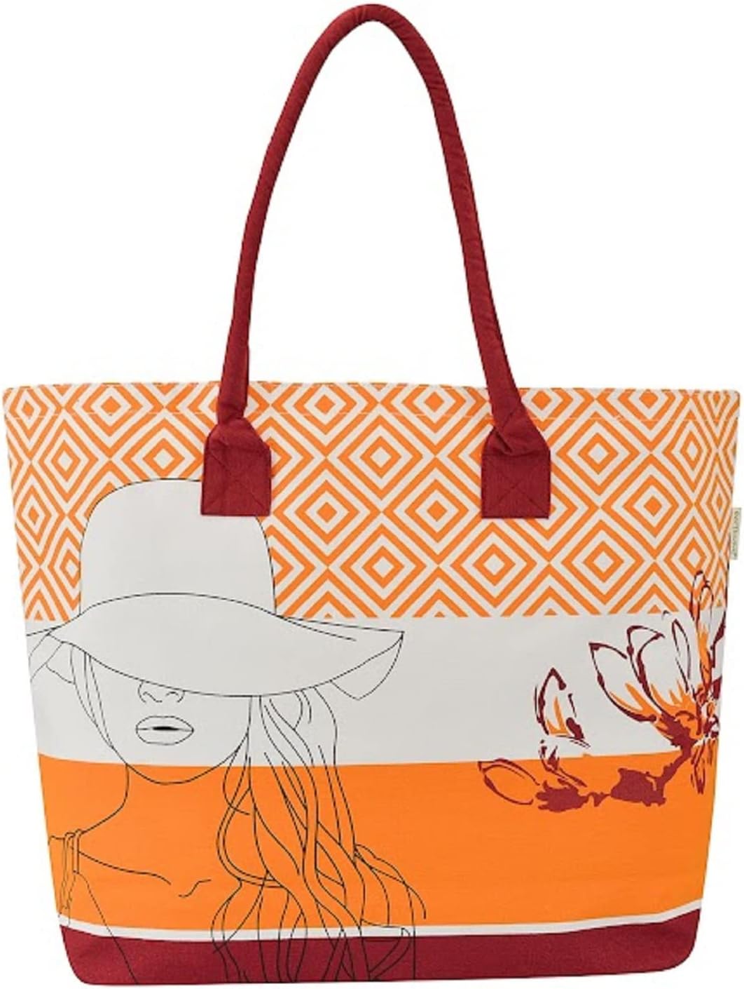 VastrayugaAll Purpose Tote Traveler Girl Premium Reusable Shopping Bag Foldable,Washable with Pouch,50LB Weight Capacity,Heavy Duty Bag,Eco-Friendly Purse Bag & Light weight Long Lastic bag