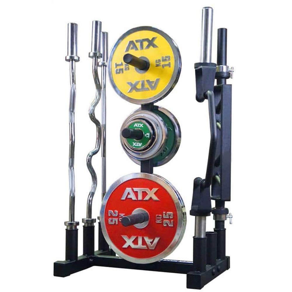 Gamma Fitness Dual Storage Plate Rack & Barbell Rack MR-27 for Home Gym and Commercial Gym-image-0