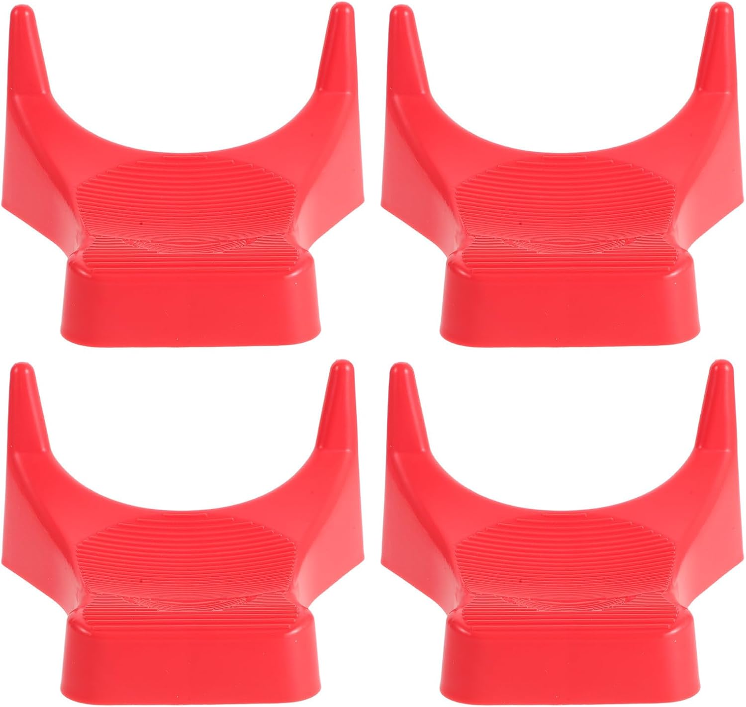 4pcs Football Kicking Tee Ball Holder Pp Red for Training Practice | Portable Universal Sports Support, High-friction Base, Adult and Youth Use, Gym-ready for Standard Spheres