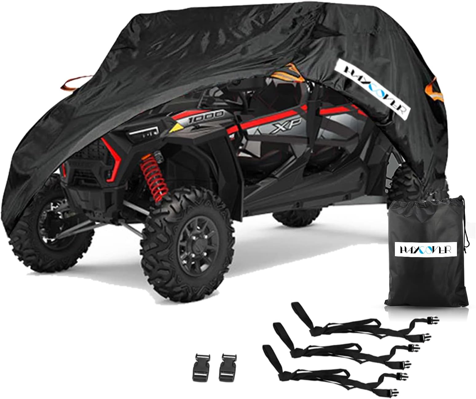 Polaris OEM Indian Scout All Weather Motorcycle Cover - Black Waterproof Protection With Storage Bag - View #5