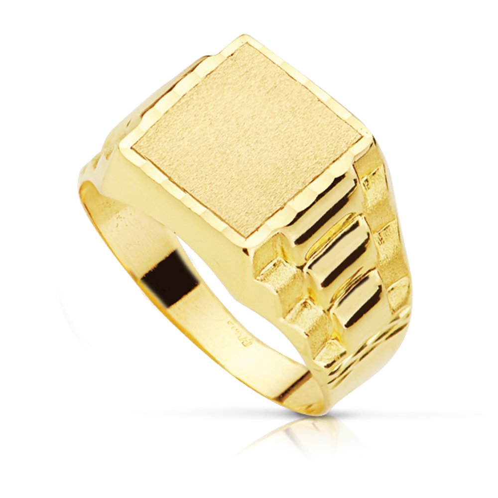 Alda Joyeros Sello caballero Evan. Oro amarillo 18 kilates - Personalizado, grabado incluido iniciales