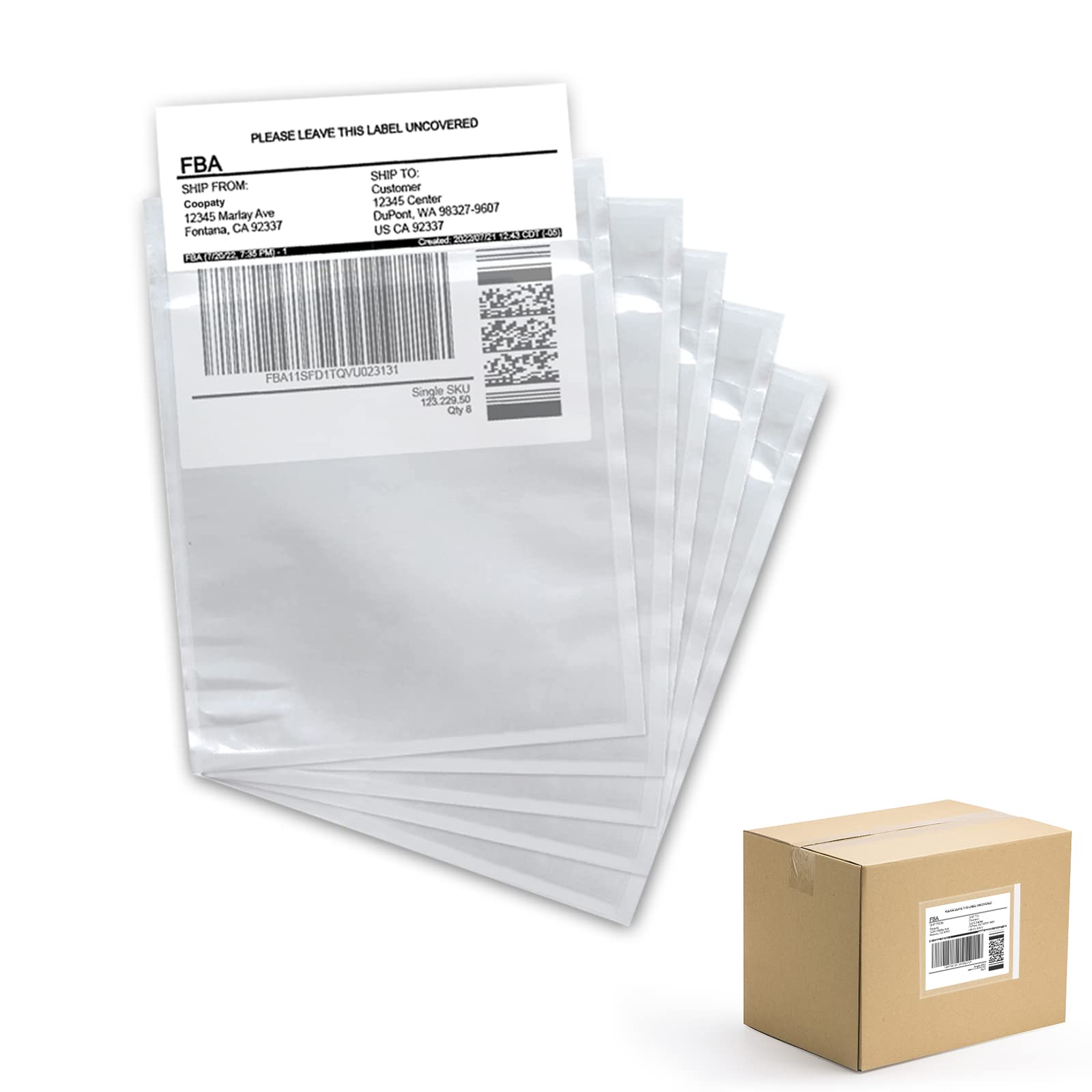 Coopaty 4.5" x 5.5" Packing List Envelope, Shipping Label Pouch, Clear Adhesive Packing List Pouches for Invoice/Documents/Labels (100 Pack)