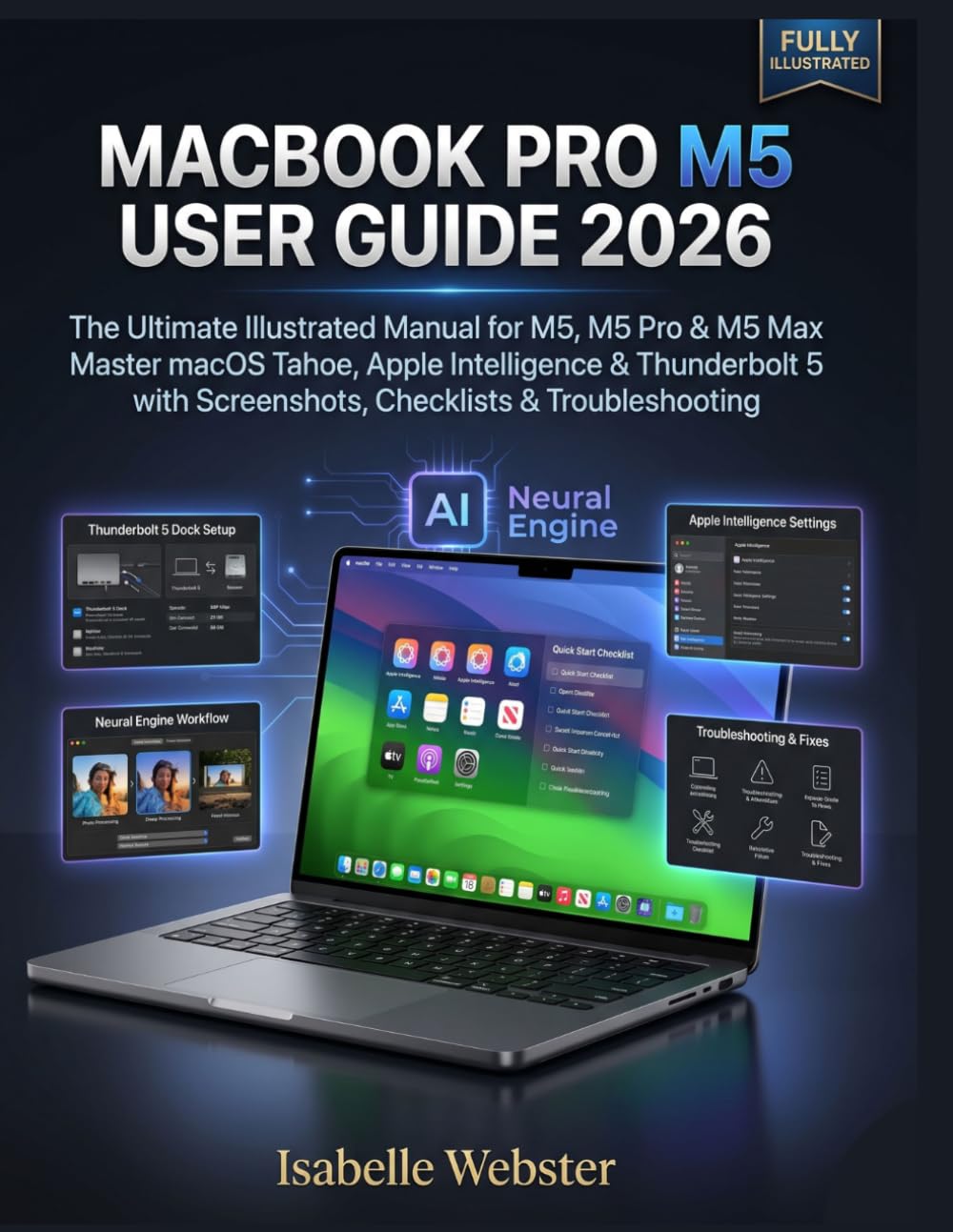 MacBook Pro M5 User Guide 2026: The Ultimate Illustrated Manual for M5, M5 Pro & M5 Max – Master macOS Tahoe, Apple Intelligence & Thunderbolt 5 with ... (THE ILLUSTRATED GUIDE SERIES)