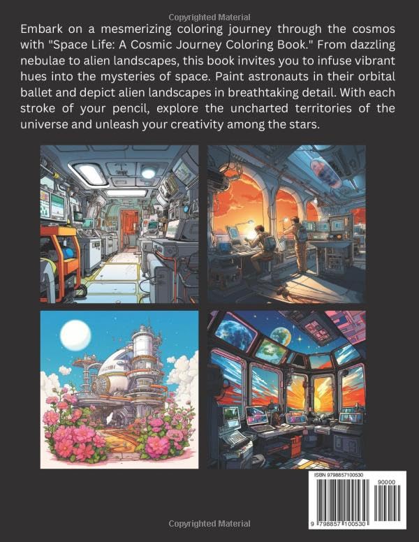 Miniatura 2 de Space Life A Cosmic Journey Coloring Book Relaxing Cosmic Coloring Book for Kids and Adults