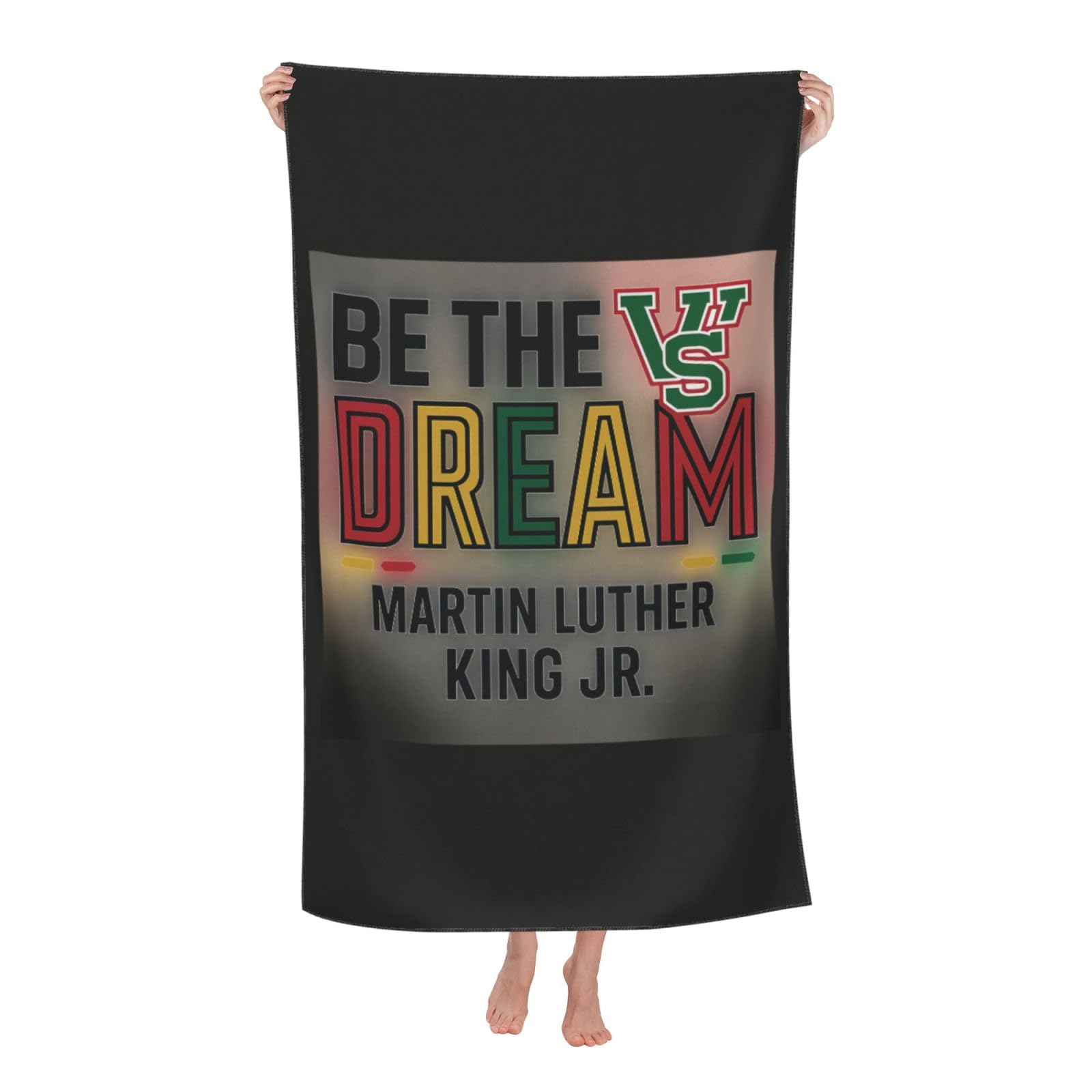 Pojknbv White Be The Dream Print Oversized Adult Beach Towel Quick-Dry Comfortable Lightweight Travel Pool Camping