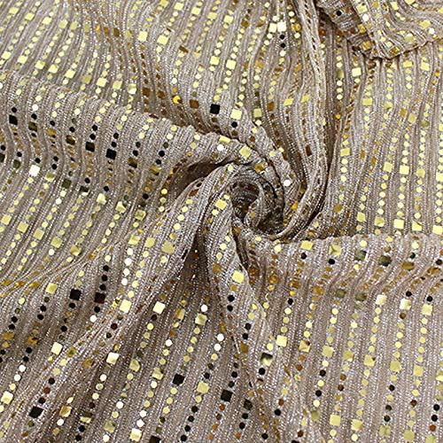 YAOSEN Women Gold Glitter Hijab Muslim Head Wrap Long Scarf (Glitter-Gold) - Image 7