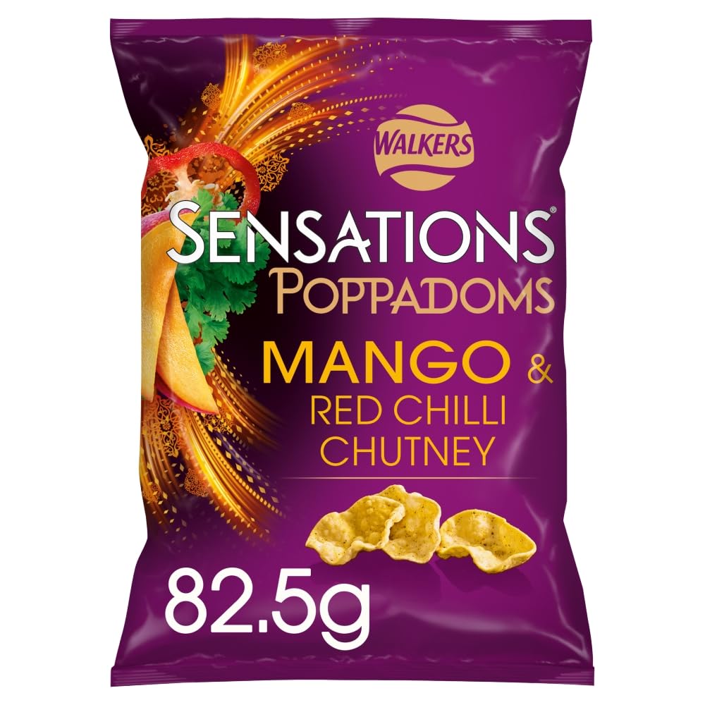 walkers sensations poppadoms mango and chutney crisps