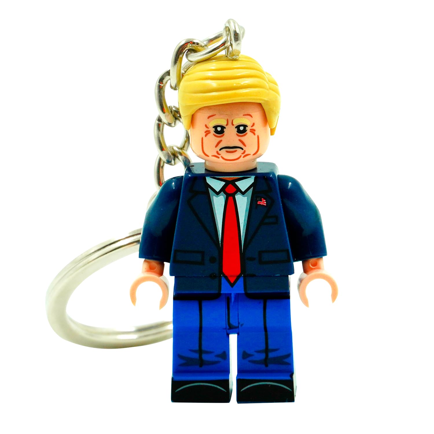 PAP Products Custom Trump Keychain – Collectible Miniature Figure – Distinctive Block-Style Aesthetic – MAGA Gift