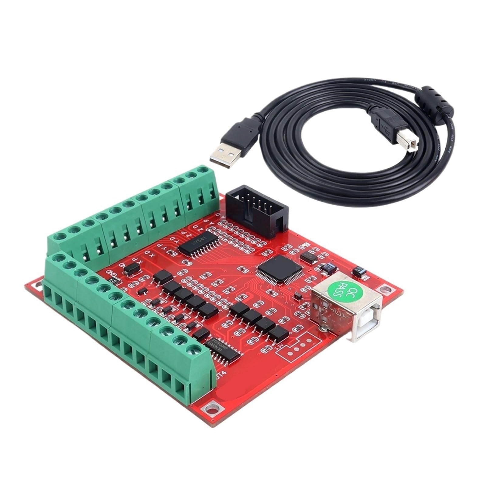 4-Axis USB CNC Breakout Board Controller 100Khz Control Card for Mach3 for Engraving Milling Machine