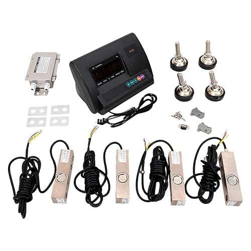 Kit de báscula de ganado 5000 lb de capacidad de carga de alta precisión indicador de escala de celda de carga Kit de báscula de piso con caja de